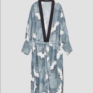 ISO ZARA Heron Print Kimono
